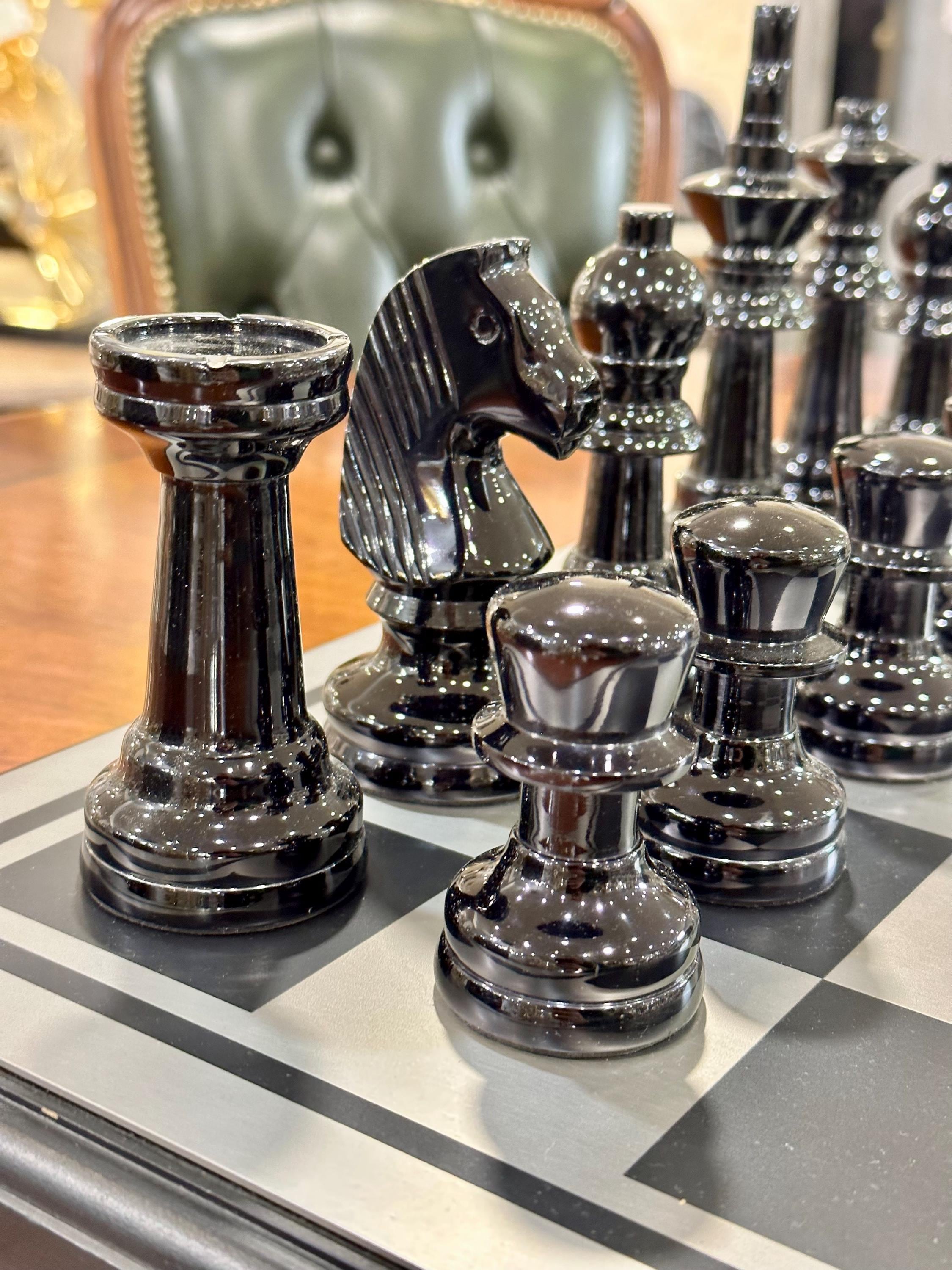 25 Inch Giant Premium Chess Set, Luxury Metal Chess Set
