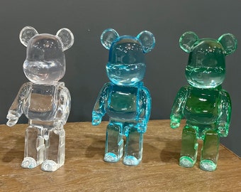 Estatua de BearBrick de resina - Adorno de oso - Escultura de arte pop - Diseño de arte pop - Escultura casera moderna