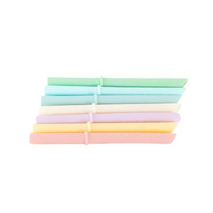 Silicone Straw with Stopper, Spill-Free Babychino Cup Straw - suitable for 4oz babychino cups - different colours available