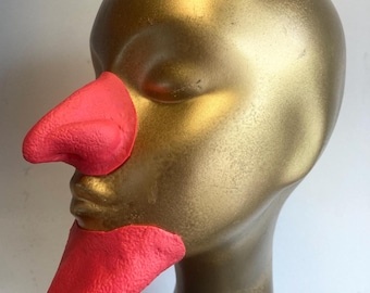 Halloween red devil chin and nose latex prosthetics