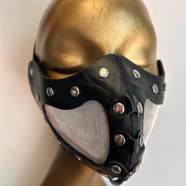 Steampunk mesh muzzle masquerade mask rave cyberpunk goth