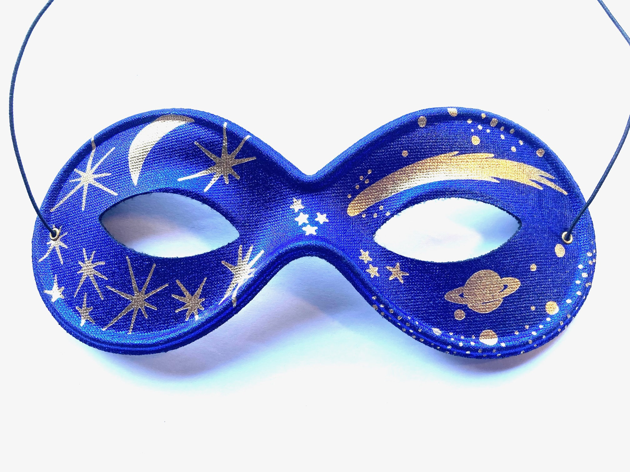 Masque Vintage Accessocraft NYC, Mascarade Ceinture Doré Métal, Original USA