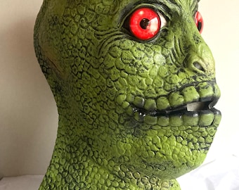 V Los Visitantes Máscara De Látex Hombre Extraterrestre Verde Hombre Del Pantano Criatura Reptil
