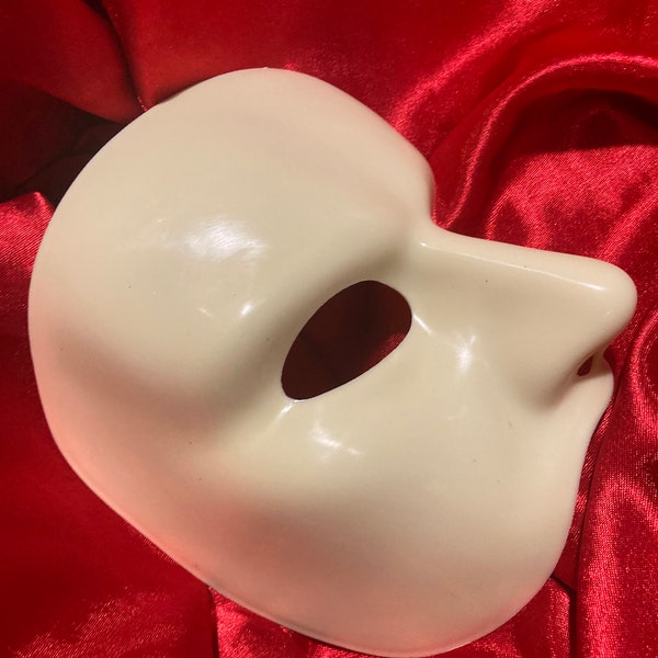 Cream Half Face Phantom Masquerade Mask