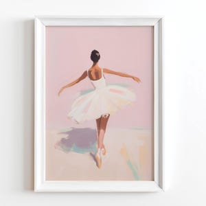 Ballet Painting Pastel Ballerina Poster Pink Dance Print Pastel Downloadable Print
