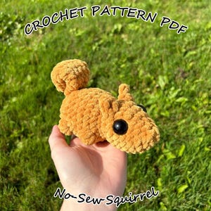 Digital File- No Sew Squirrel Crochet Pattern PDF File