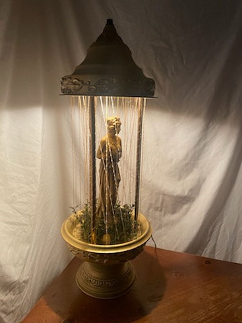 1960's Vintage Grecian Goddess Mineral Oil Rain Lamp Antique Etsy