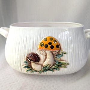 Mix-n-Match Merry Mushroom Ceramic Soup Tureen Bowls, Lids. Read Description! Vintage Sears Roebuck bild 7