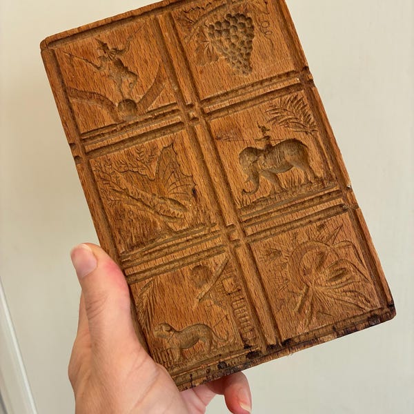 Springerle Cookie Mold - Hand Carved Wooden Press - One of a Kind German Mould
