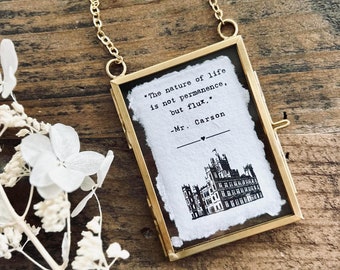 Downton Abbey Mr. Carson Quote: Vintage Style Floating Frame