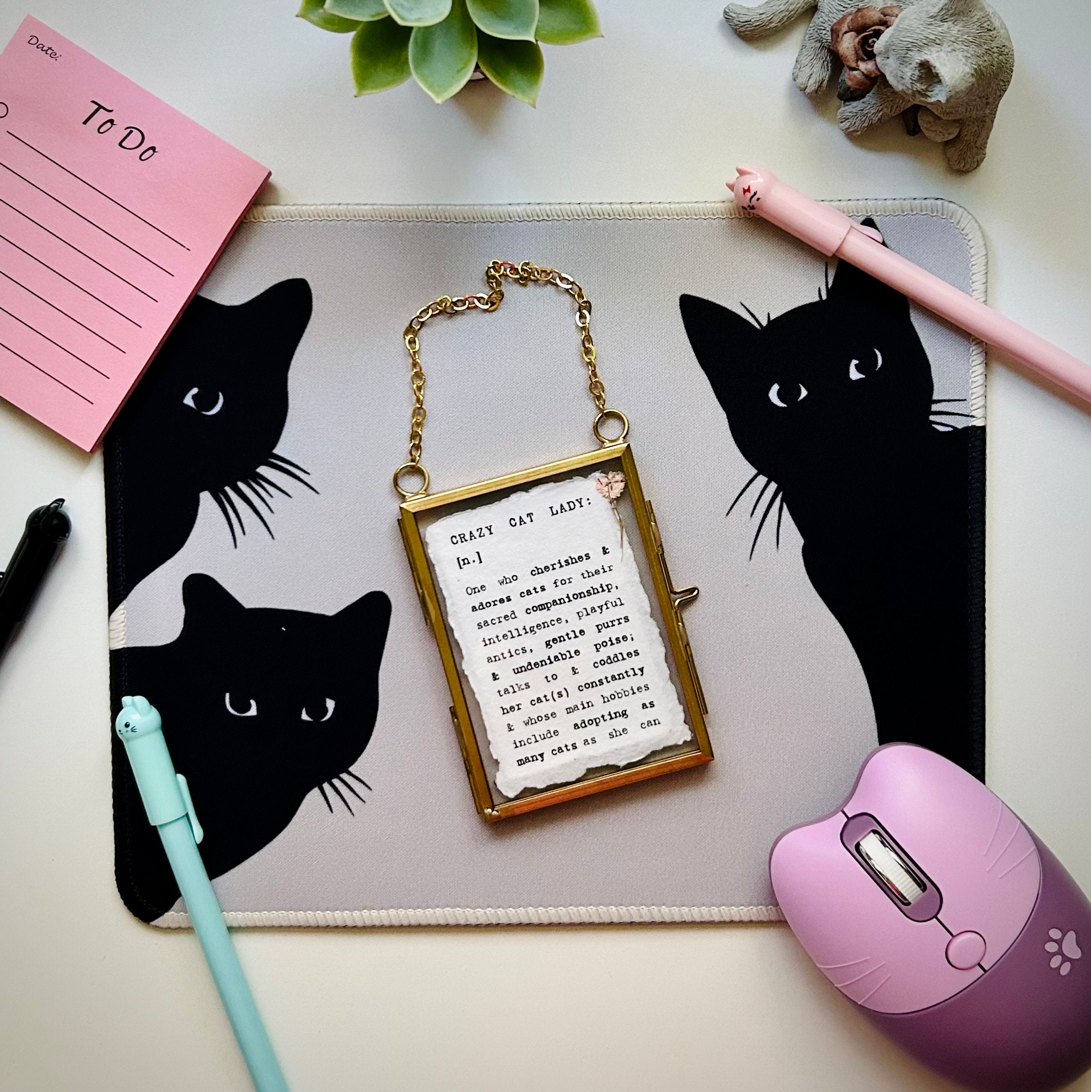 Crazy Cat Lady Definition Print: Framed Cotton Paper Wall Hanging - Etsy