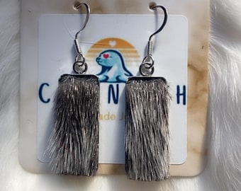 Inuk Aboriginal faux fur earrings