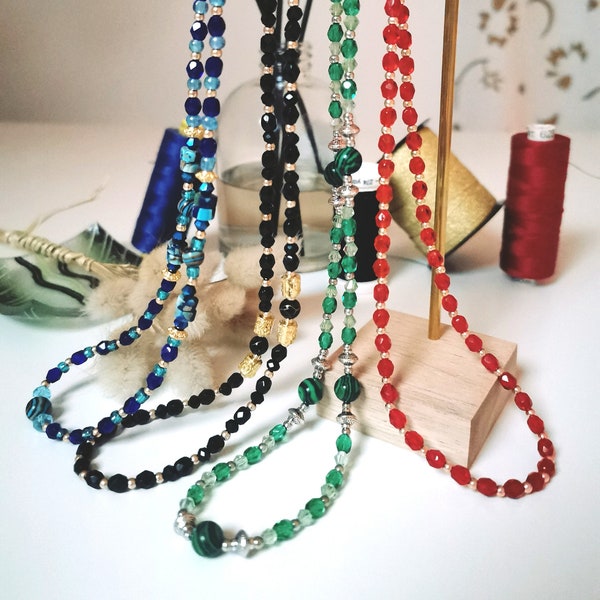 Collier en perles - Couleur au choix