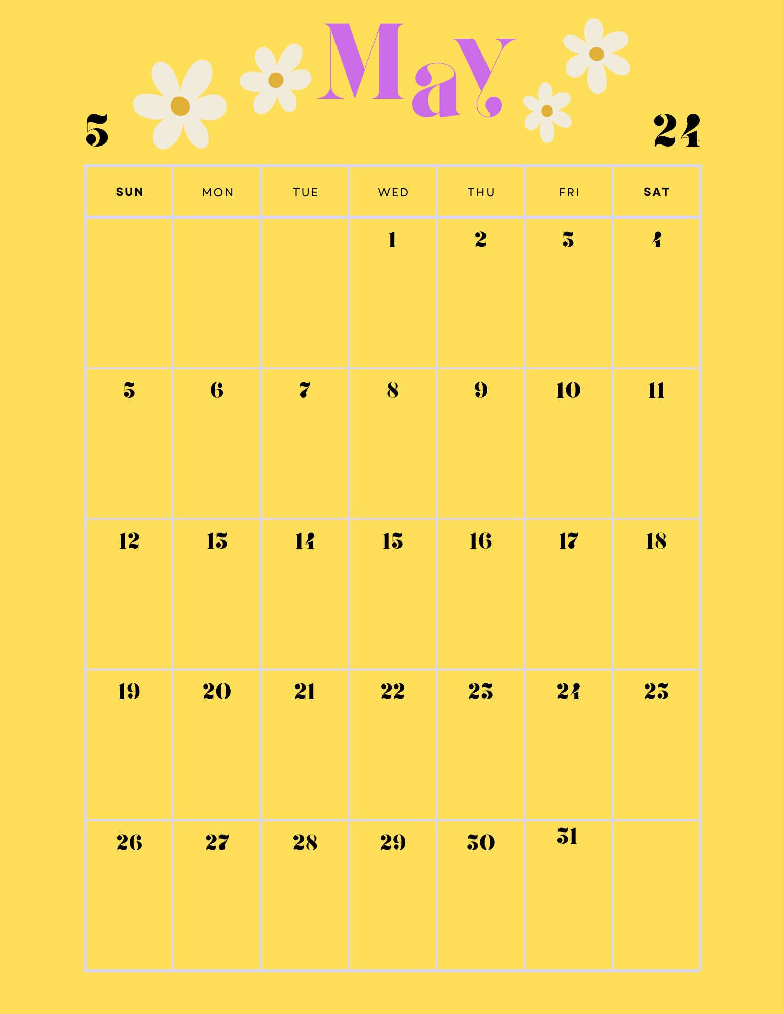 Themed Monthly Calendardigital Download Etsy