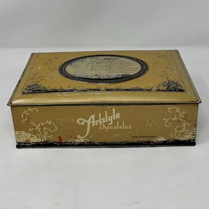 Vintage Mid Century Artstyle Chocolate Tin - Mother Poem - Boston - St Louis