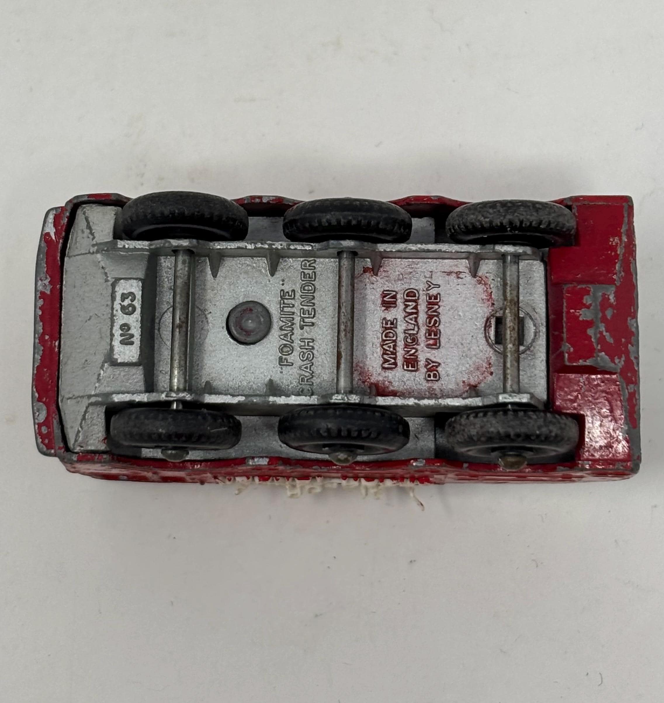 Vintage 1964 Matchbox Series No63 Airport Foamite Crash Tender Die