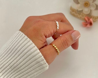 Anello antistress, anello per alleviare l'ansia, anello rilassante, anello calmante, anello antistress, anello per la salute mentale, placcato oro