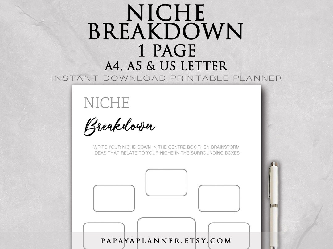 Niche Breakdown Planner Printable Planner Business Template Digital niche-breakdown-planner-printable-planner-business-template-digital