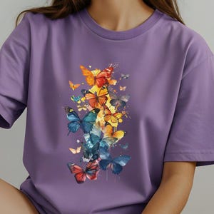Butterfly TShirt Gift For Butterfly Lover Watercolor Butterfly Tee Boho Butterfly Present For Nature Lover Cute Butterfly Shirt Cottagecore