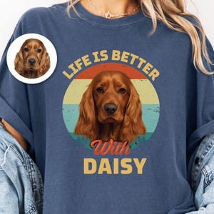 Funny Custom Dog Shirt Comfort Colors Personalizable Dog Shirt Life Is Better Pet Shirt Retro Pet Shirt Dog Shirt Gift