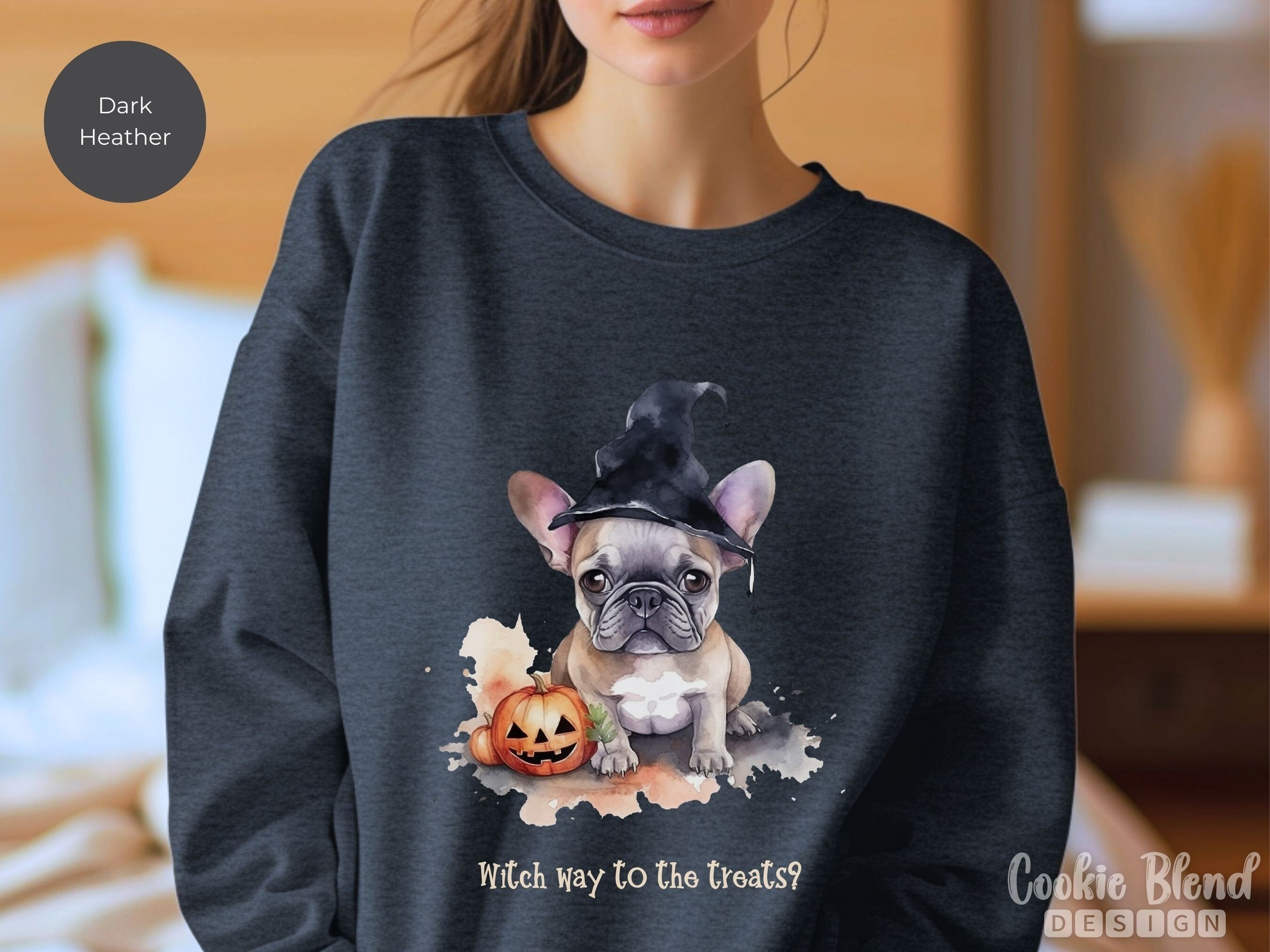 French Bulldog Halloween Witch Sweatshirt Halloween Dog Sweatshirt Scary Dog Shirt Fall French Bulldog Dog Funny Dog Shirt Fall Gift Etsy