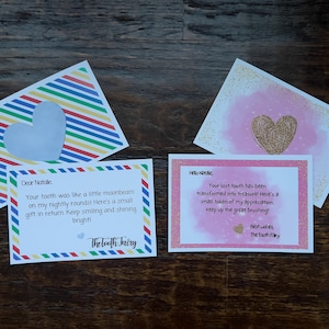 Conjunto de cartões de notas simples personalizado da Fada do Dente, cada conjunto inclui 14 cartões diferentes para usar ao longo dos anos.