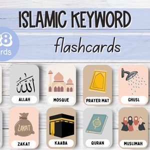 Islamitische flitskaarten Arabisch leren Eid-activiteiten voor kinderen Arabisch leren Eid cadeau voor kinderen Islamitische boeken Islamitische afdrukbare