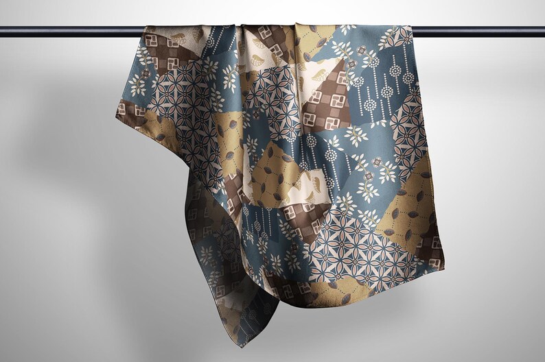 Vintage Patchwork Pattern Bundle | Seamless Quilt Inspired Surface Design Set image 3