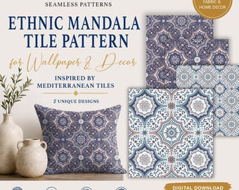 Folk Tile Pattern – Seamless Ethnic Mandala Design