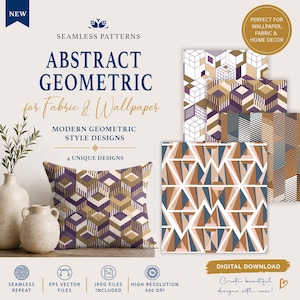 Abstract Geometric Pattern Bundle for Fabric & Wallpaper