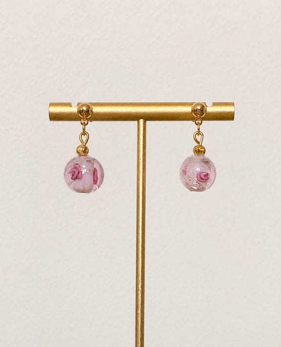 Handmade Venetian Wedding Cake Bead Earrings