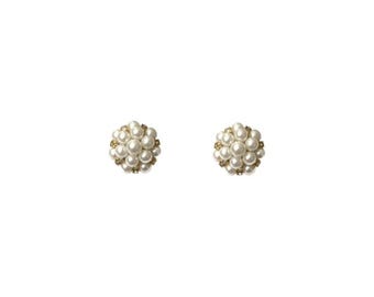 Pendientes de clip con perlas de imitación bañados en oro de los años 80: un estilo vintage de Greenwich