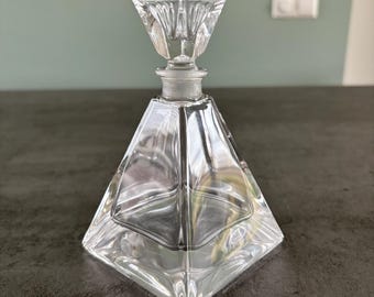 Riva crystal bottle with a lid made in Italy