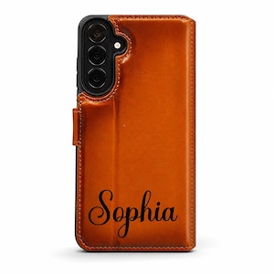 Genuine Leather Magnetic Detachable Wallet Case for Samsung S26 Ultra/Plus with RFID Protection
