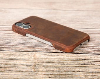 Capa para iPhone 17 em couro genuíno – Fina, protetora e feita à mão.