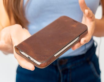 Leather Wallet  Case for iPhone17 Series, Fits /Pro/Pro Max / Air, Magnetic Detachable