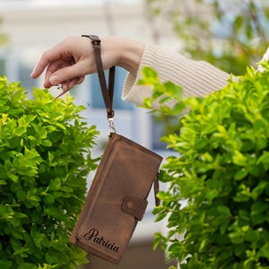 Cartera de cuero personalizada para mujer, regalo para mamá, Día de la Madre, esposa, aniversario, San Valentín.