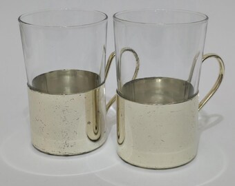 Juego de 2 vasos Arcoroc con asas metálicas