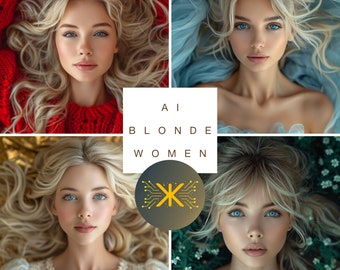Modelli AI biondi, Modello femminile, Modello donna, Modello di copertina donna, Fotografia AI, Ritratto di donna, Ritratto femminile, Modello AI, Arte Ai