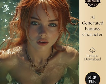 AI-generated Mystical Mermaid | High-Quality Fantasy Siren | Digital Art | Wall Art & Posters | Instant Download