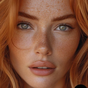 Redhead AI Model, Female Model, Woman Model, AI Cover Model, Woman Cover Model, AI Photography, Woman Portrait, Female Portrait, Redhead