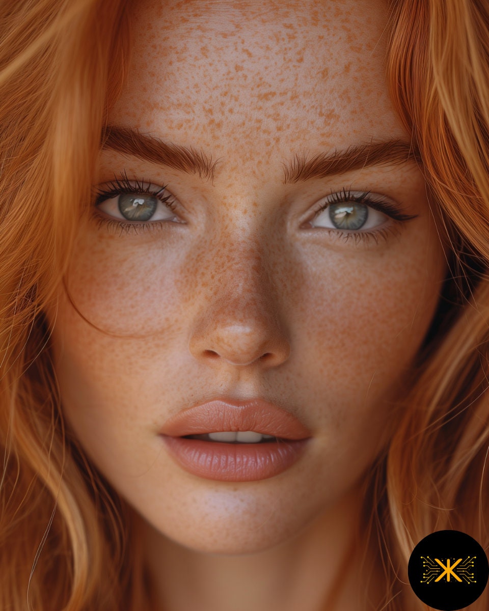 Redhead AI Model, Female Model, Woman Model, AI Cover Model, Woman Cover Model, AI Photography, Woman Portrait, Female Portrait, Redhead