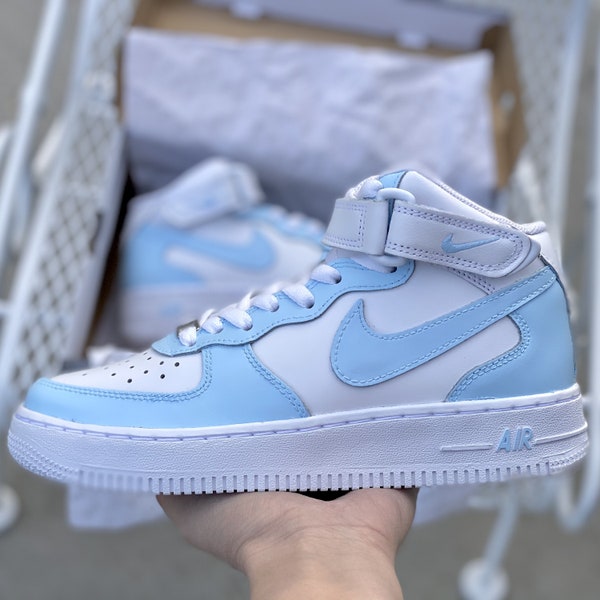 Baby Blue Custom Nike Air Force 1 - Custom Kicks