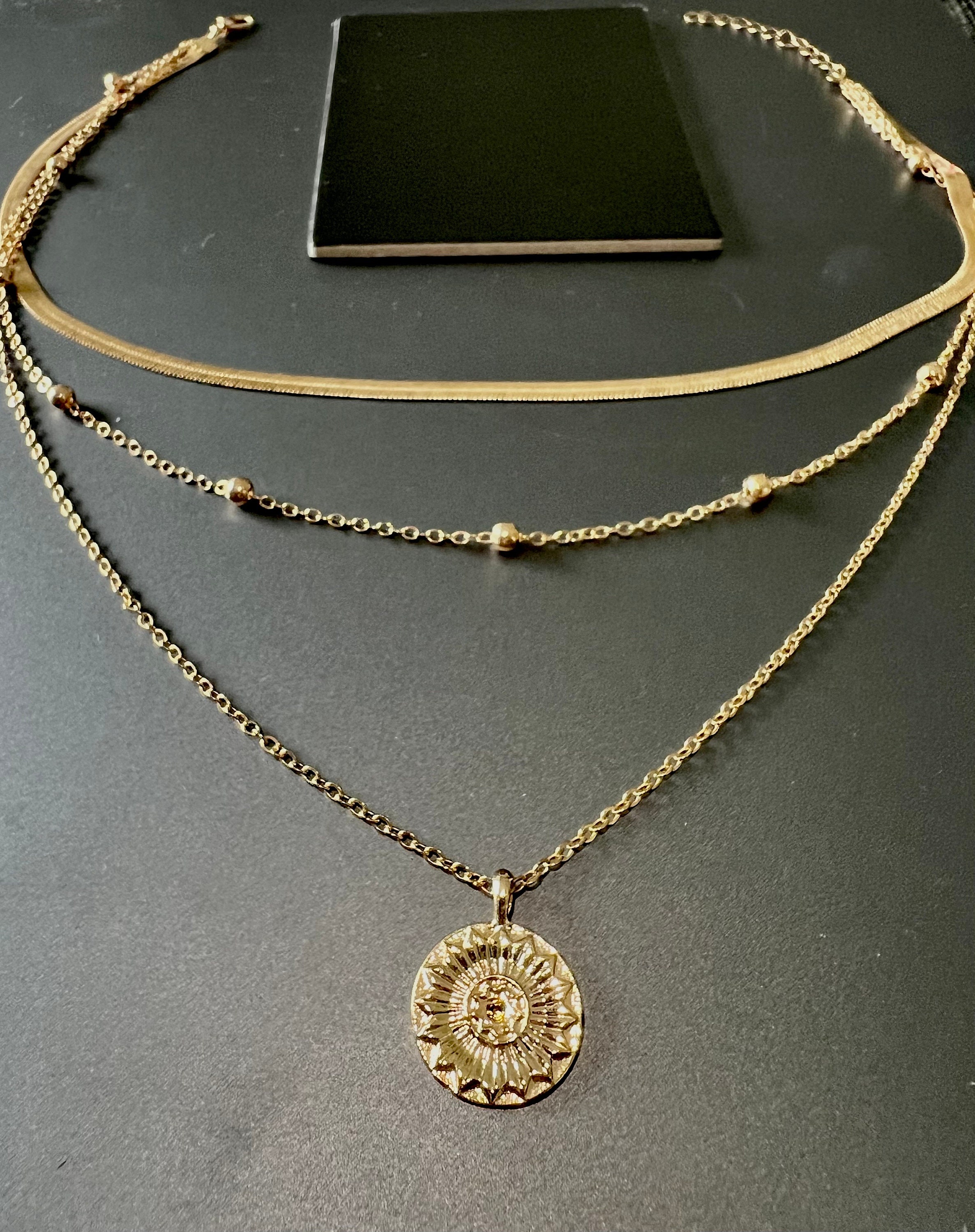 Etsy gold necklace deals