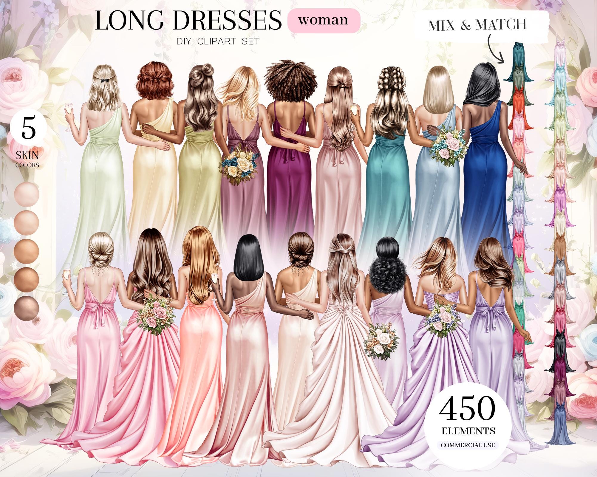 Bridesmaid Dress Drawing - Etsy