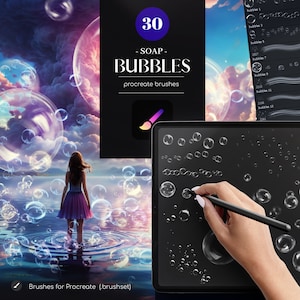 30 Soap Bubbles Procreate Brushes: Magic Effect .Brushset