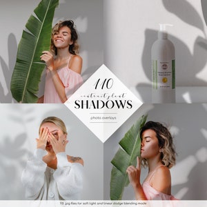 Sovrapposizioni di foto Botanical Shadows: 110 mockup di piante scure (JPG)