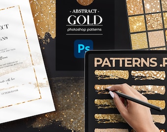 Abstract Gold Photoshop Patterns: Metallic Sparkle (PAT File)