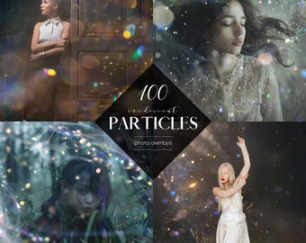 Iridescent Particles Photo Overlays: Fantasy Light Effects (Digital Download)