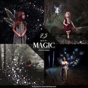 Magic Fairy Photo Overlays: 25 JPG Effects (Commercial Use)
